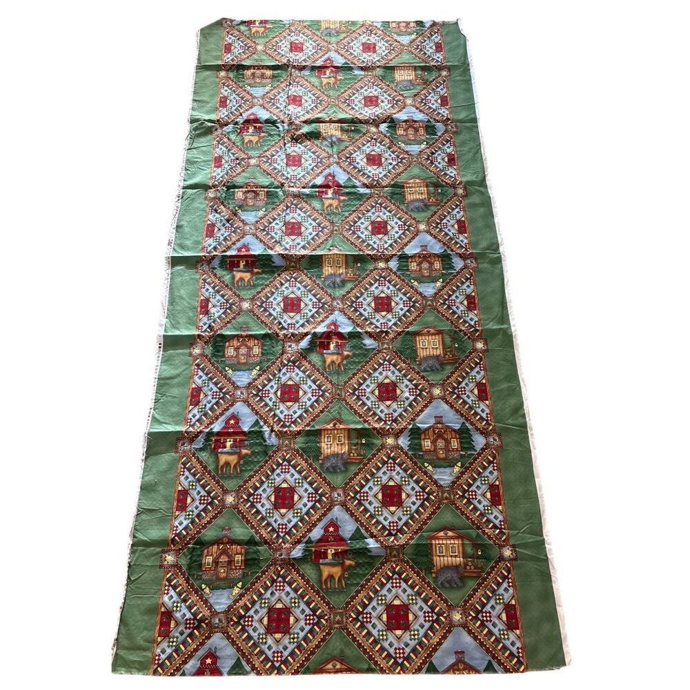 Mumms the Word Rustic Cabin Wildlife Quilting Fabric Moose Fish Bear 2+ Yards De